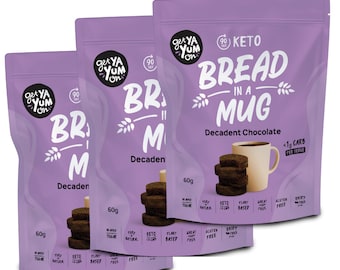 Keto 90 Sec Decadent Chocolate Bread Mix in a Mug (3 PACK)