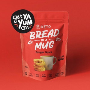 Keto 90 Sec Ginger Spice Bread Mix in a Mug