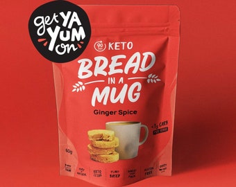 Keto 90 Sec Ginger Spice Bread Mix in a Mug