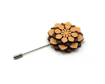 Wooden Lapel Pin / wood lapel pins