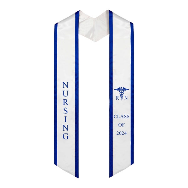 Nurse Graduation Stole for Nursing Class of 2024, RN sash nurses with medical logo Embroidery