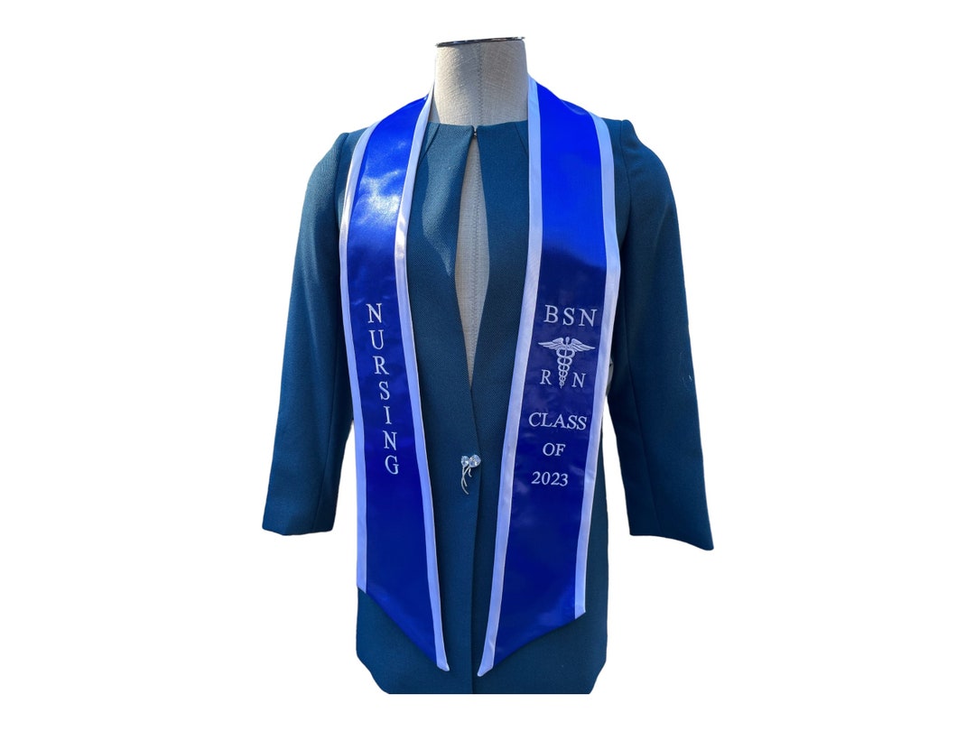 Custom Embroidery Graduation Stole for Nursing Class of 2023, BSN RN