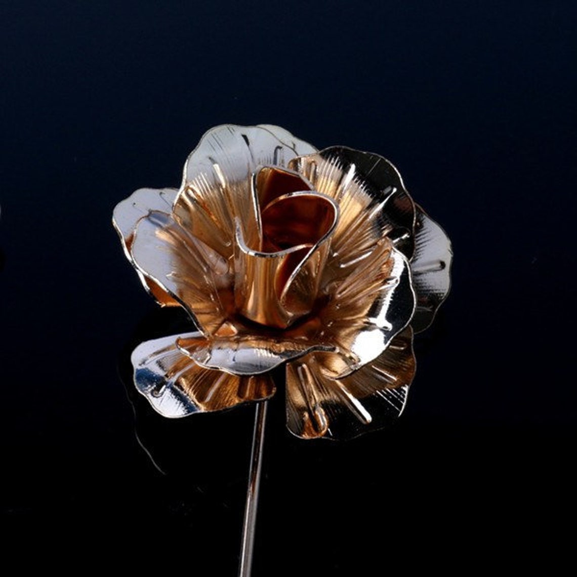 Gold Flower Lapel Pin Enamel Pin Wedding Lapel Pin Flower Etsy