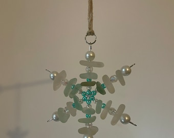 Sea glass snowflake