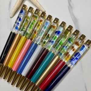 Handmade Sea Glass Pen | Ocean-Inspired Ballpoint pen , stocking filler, one of a kind gift