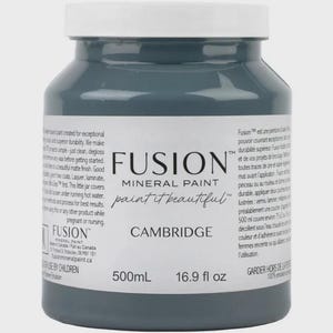Fusion Mineral Paint CAMBRIDGE - Dark Blue Grey Furniture Paint 500ml pot