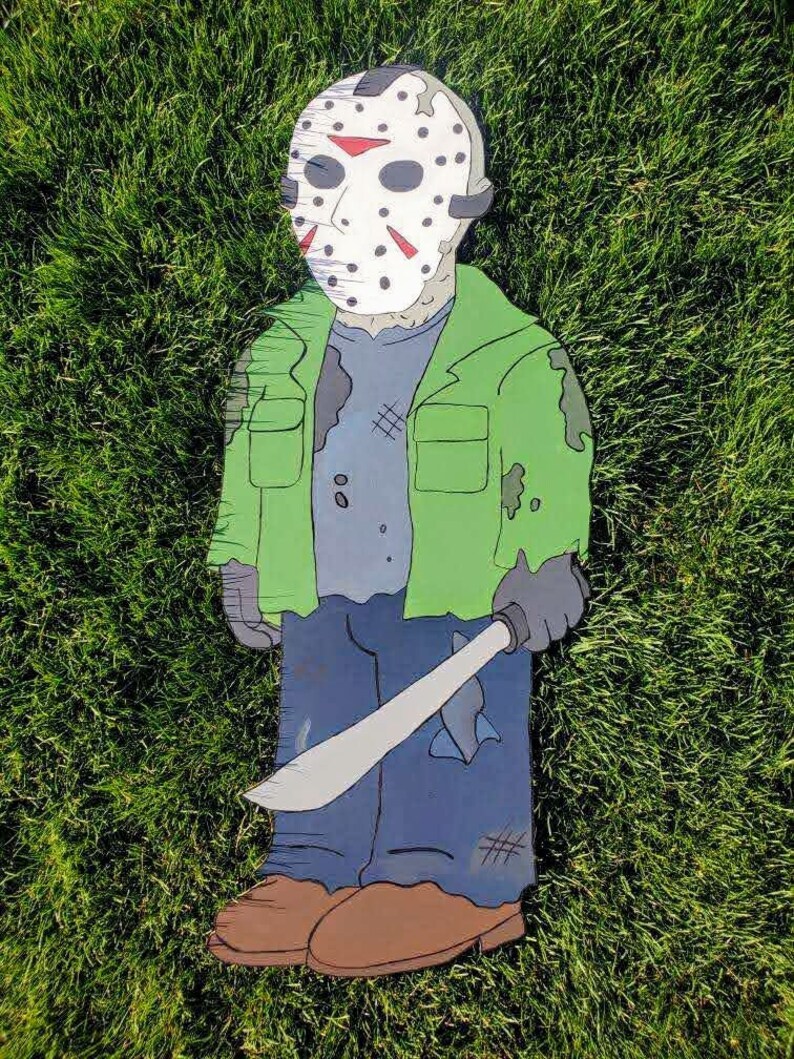Jason Halloween Wood Yard Cutout | Etsy