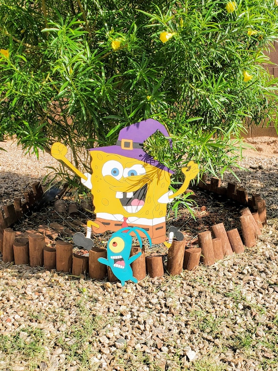 Witch Spongebob Squarepants Chasing Plankton Halloween Yard Decor -   Canada