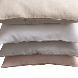 Linen pillow cover, size 50/70, classic look, natural pillow case, cozy and eco-friendly linen bed,  cushion cover