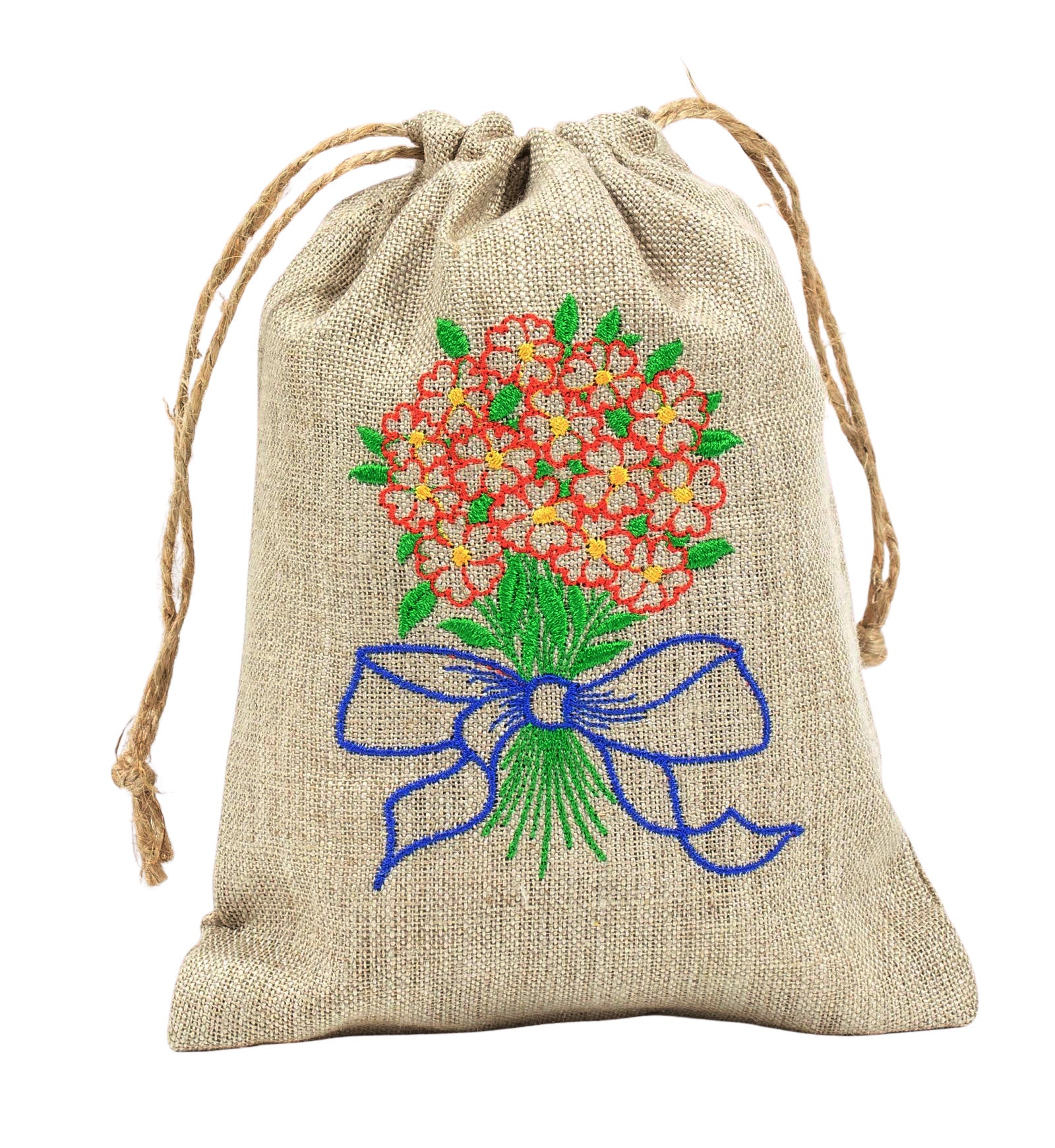 Set of 3 Decorative Linen Sachet Bag With Embroidery Eco Etsy
