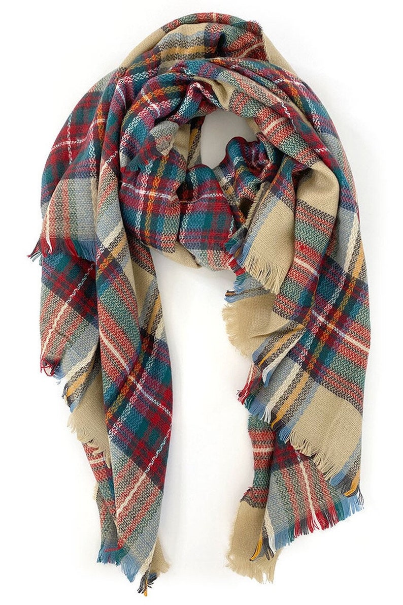 Oversize Plaid Blanket Scarf | Stay At Home Mum