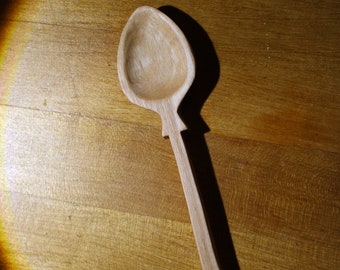 Ash hand carved teaspoon