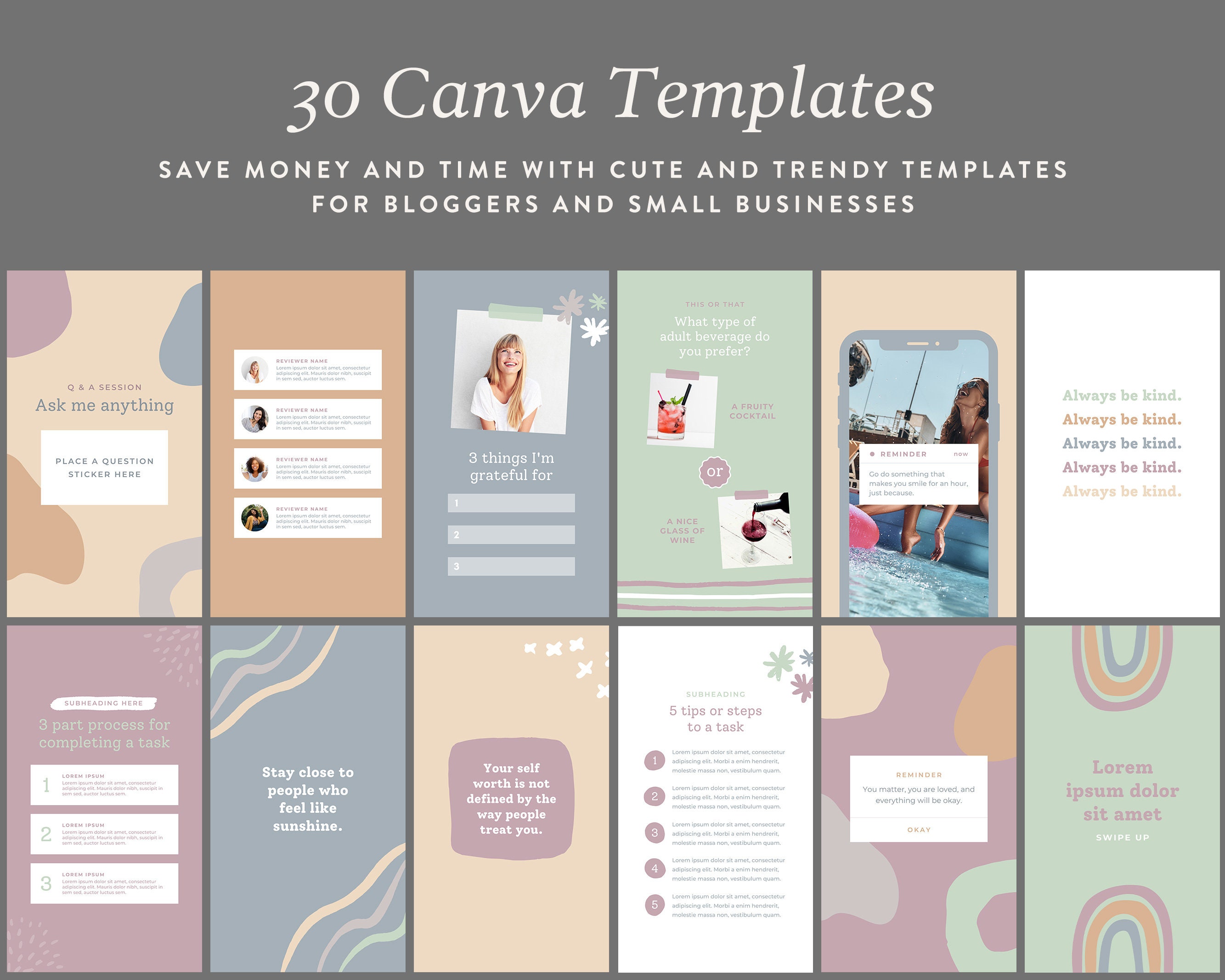 Canva Instagram Templates Instagram Story Template - Etsy