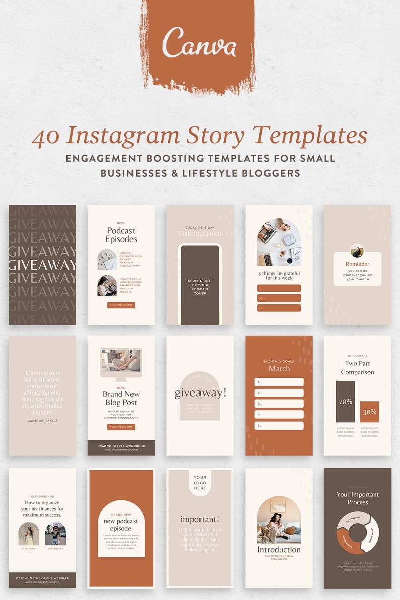 Canva Instagram Story Templates Business Coach - Etsy