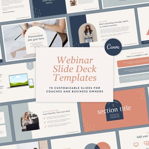 Webinar Slide Deck | Canva Slides | Presentation Templates | Online Course | Webinar Slides | Masterclass Template | Template for Coaches