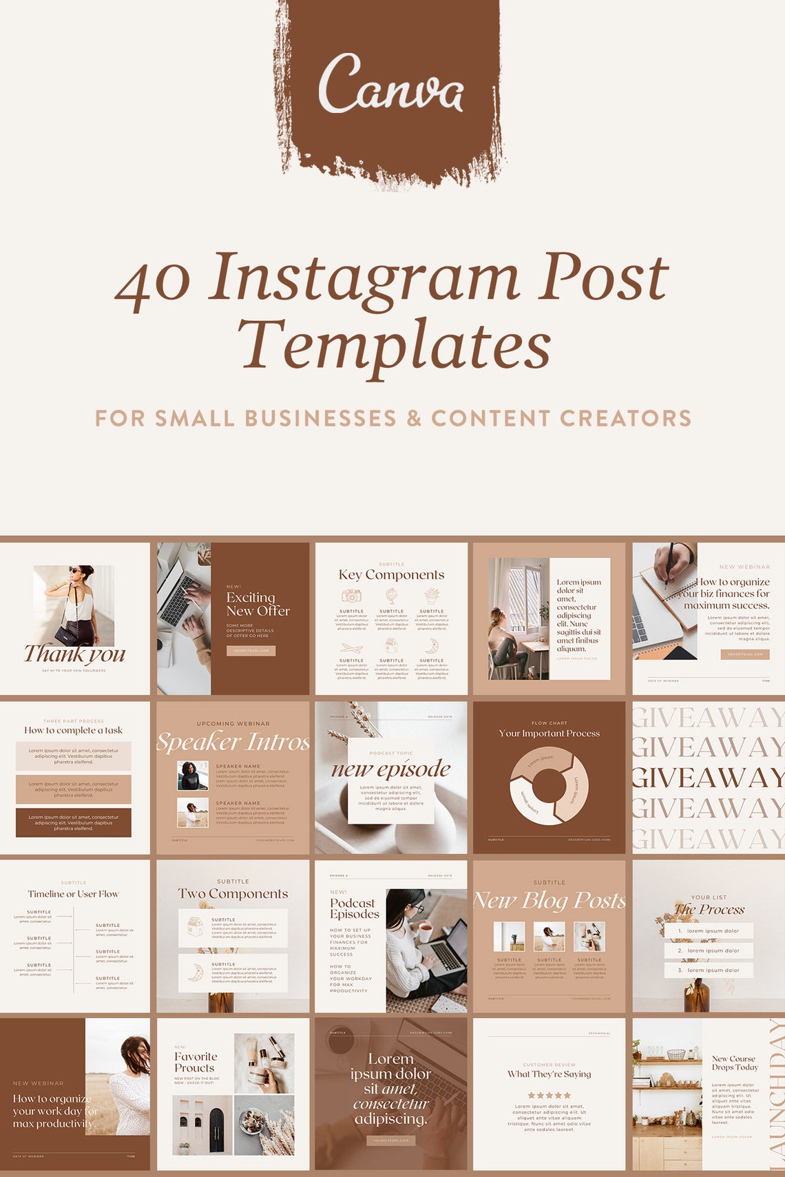 Minimalist Instagram Template Canva Templates Social Media Templates ...