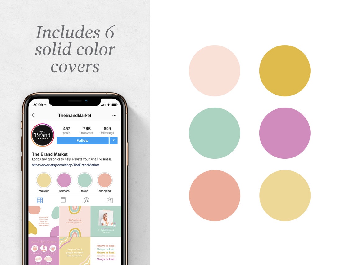 Instagram Highlight Covers Colorful Story Highlight Covers Spring Insta ...