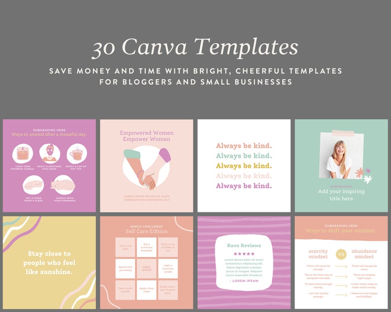 Canva Instagram Templates Self Care Instagram Post Template - Etsy