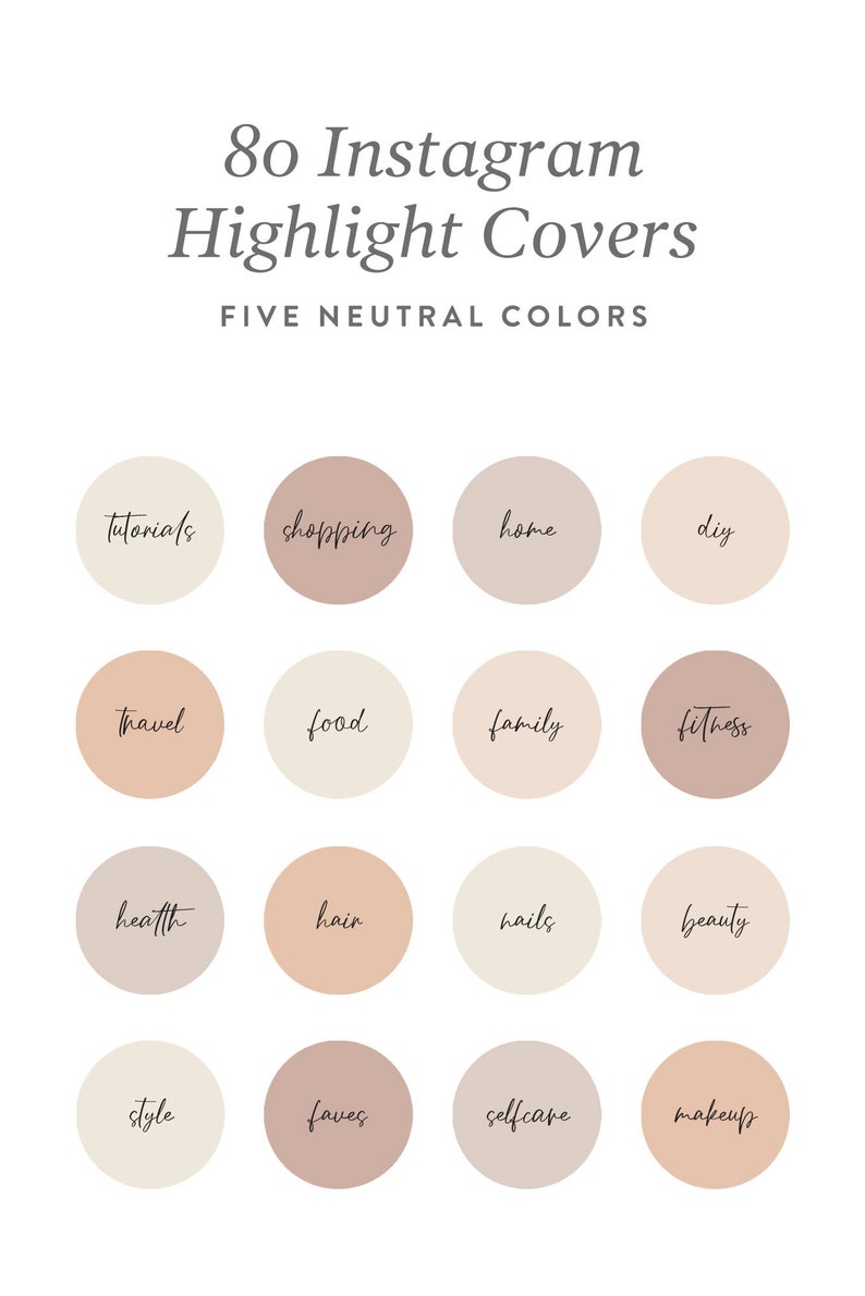 Instagram Highlight Covers 80 Handwritten Highlight Covers - Etsy