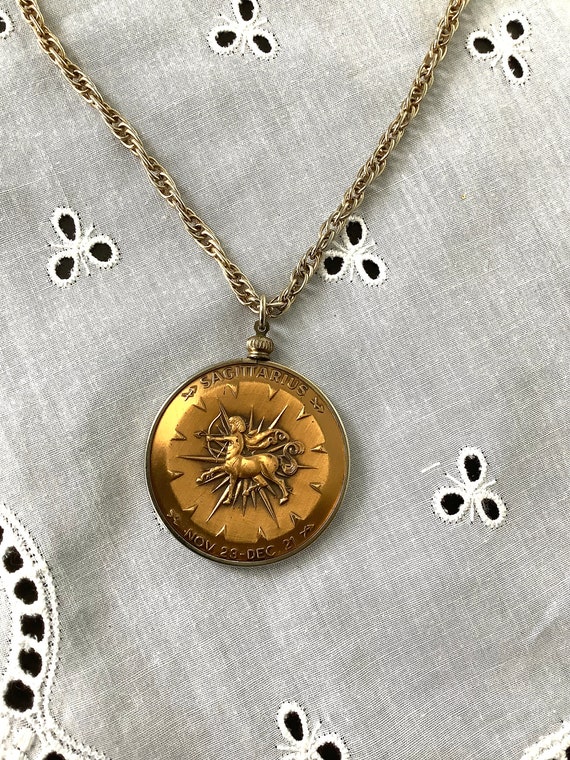 Vintage 70’s-80’s Sagittarius Horoscope Pendant Me