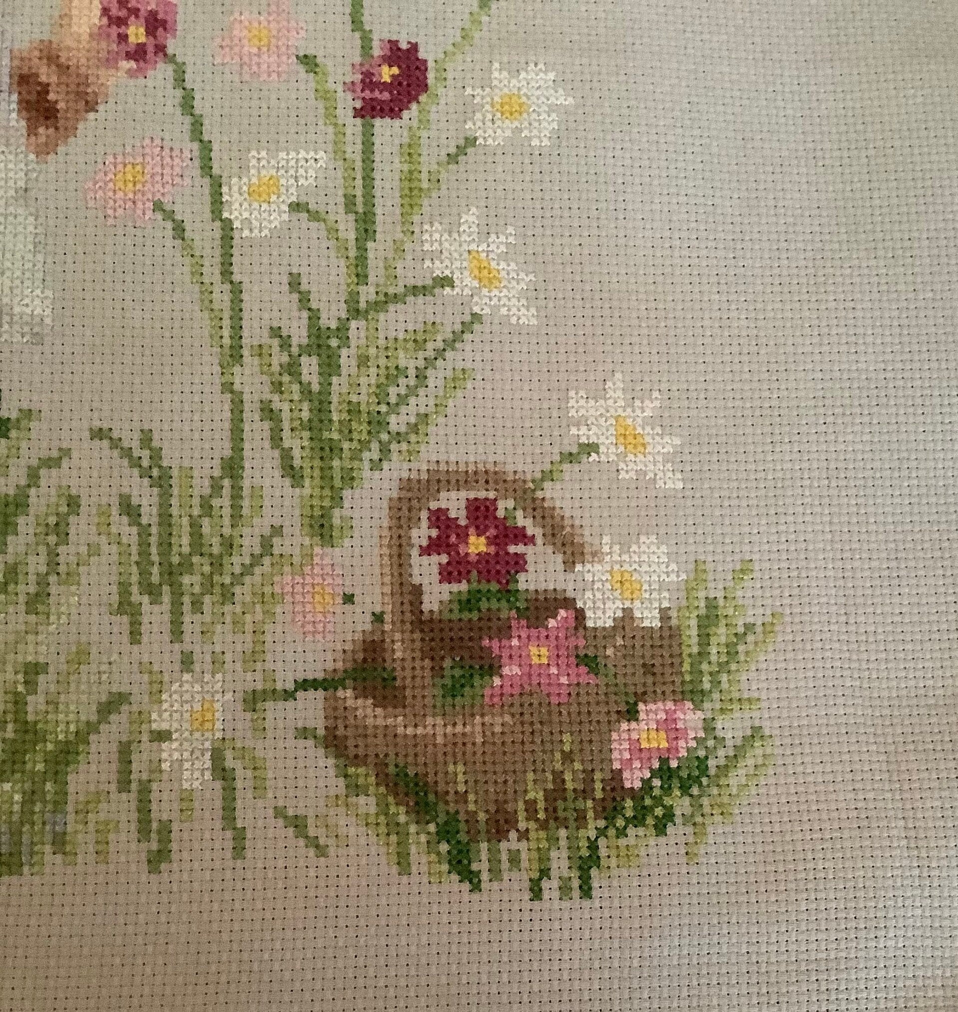What to do with an old partially completed cross stitch project without a pattern