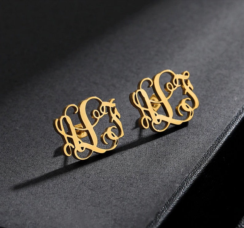 Monogram Letter Earrings Personalized Name Earrings Name Earrings Letter Earrings Custom Earrings Customized Earrings Initial Earrings