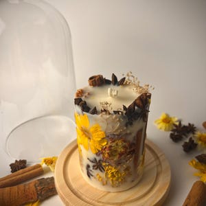 Fall Spice Botanical Candle – Hot Apple Pie Scent immagine 2