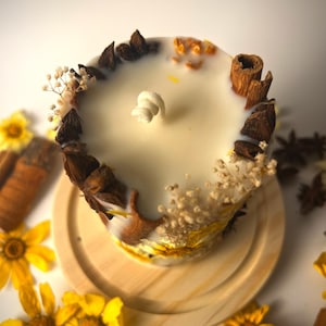 Fall Spice Botanical Candle – Hot Apple Pie Scent immagine 3