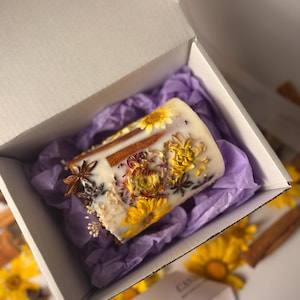 Fall Spice Botanical Candle – Hot Apple Pie Scent immagine 4