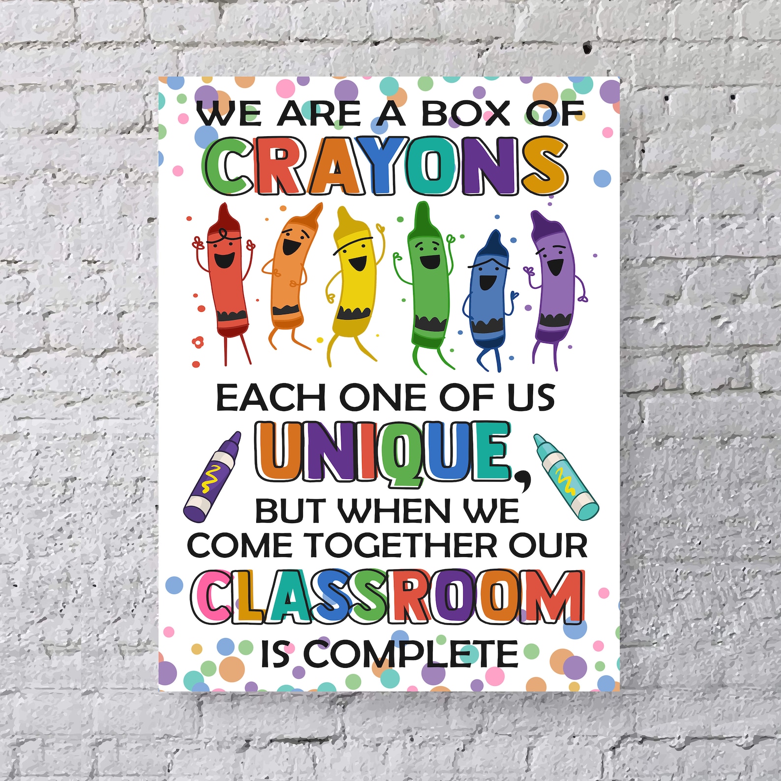 Classroom We Are A Box Of Crayons Poster Etsy