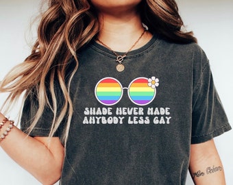 Shade Never Made Anybody Less Gay T-Shirt, Gaylor Shirt, You Need To Calm Down Tshirt, Pride Month Shirt, Pride Parade Shirt, Groovy