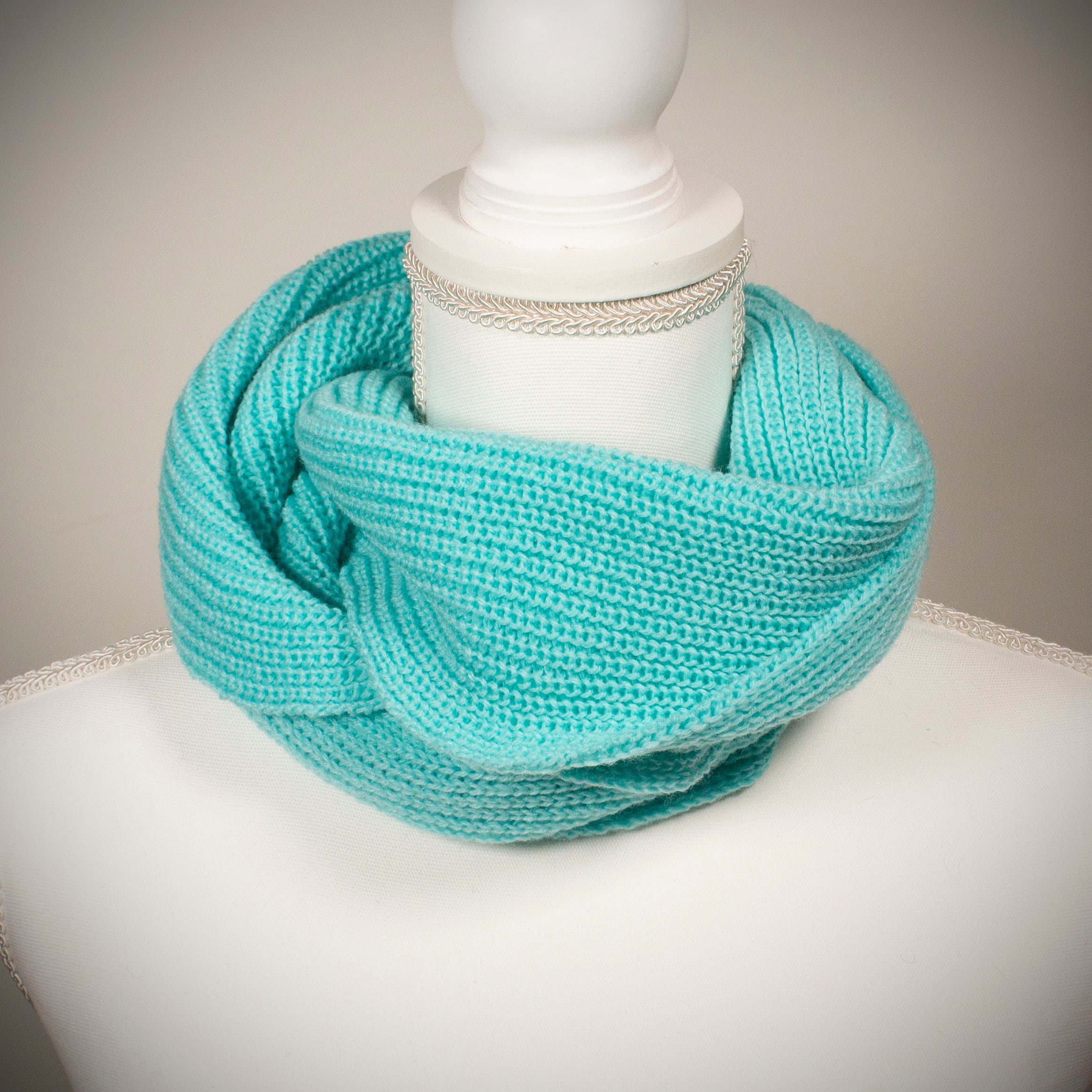 Blue Fishermans Rib Scarf Middleweight Etsy