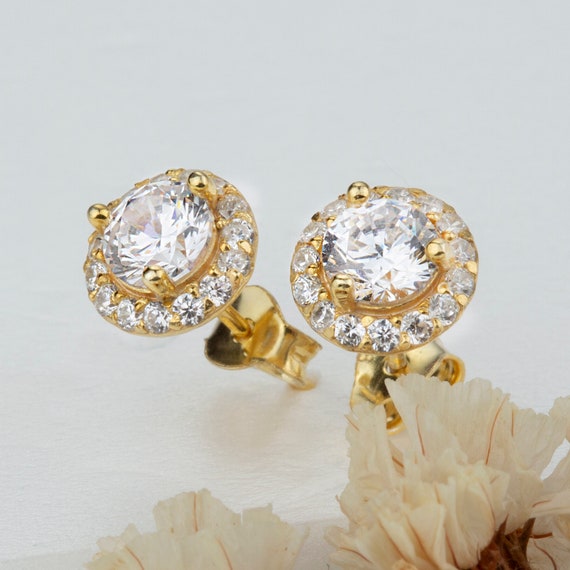 14k Solid Gold Earrings Real Gold Earrings Christmas Gifts Gifts