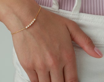 14k solid gold bracelet - real gold bracelet - Custom Christmas Gifts - Gifts for Her - Mothers Day Gifts - Birthday Gifts