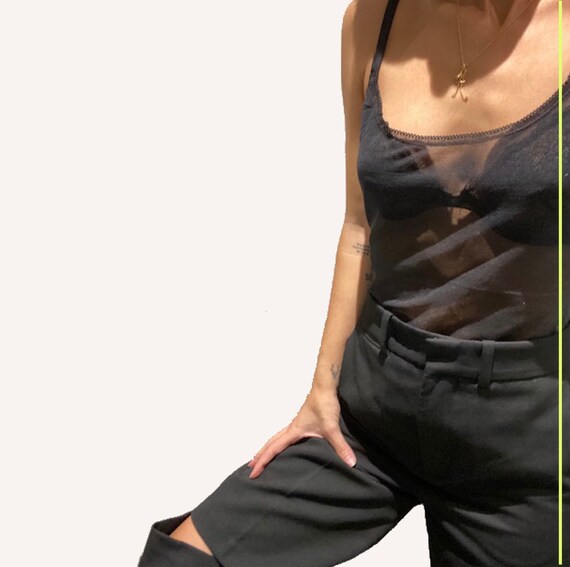 Prada vintage mesh top