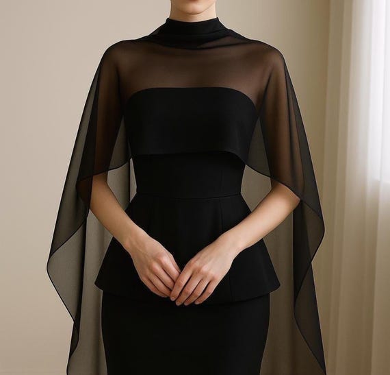 black chiffon scarf for dress Soft Sheer Wedding – Silk Shawl, Minimalist Wedding Cover Up, Elegant Chiffon Wrap, Modern Accessory 29 Casual Wedding-Guest Dresses something to your look color-blue graduation Color:Aqua Blue Bridesmaid dress with