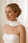 Satin Bridal Neck Scarf – Silk Satin Wedding Cape, Elegant Scarf Cape for Strapless Dress, Minimalist Bridal Neck Accessory product logo