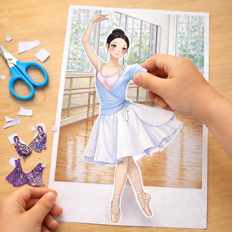 Ballet Paper Doll Dress up Printable Craft Activity (digital Download ...