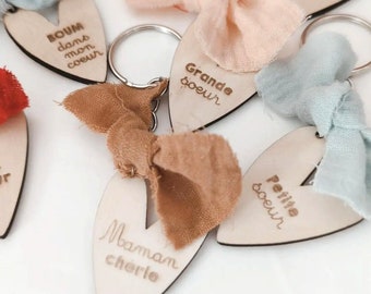 Llavero de madera Amor / Familia