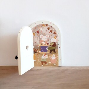 Ilustración Pequeña Puerta Mágica / Puerta de Hadas / Otoño