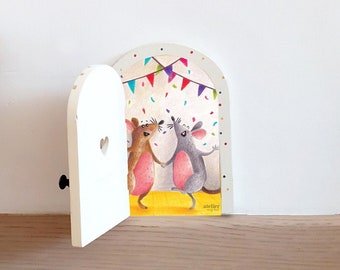 Illustration Small Magic Mouse Door - Fairy Door
