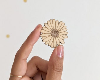 Pin's en bois Marguerite