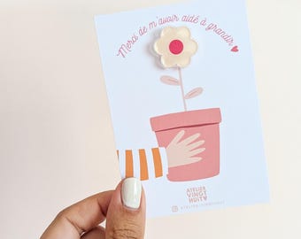 Pin's Fleur - Merci Maîtresse / Atsem / Nounou