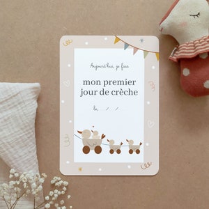 Carte A5 Mon premier jour de crèche