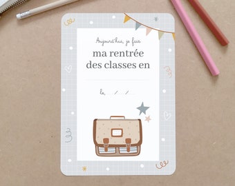 Carte A5 Ma rentrée des classes