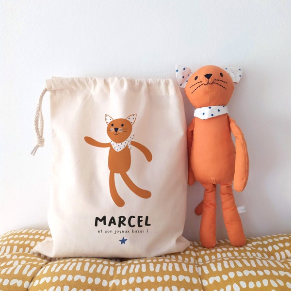 Pochon DOUDOU personnalisé enfant / sac de change / sac doudou école