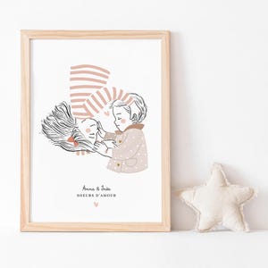 Affiche Le Câlin A5/A4 * A PERSONNALISER *