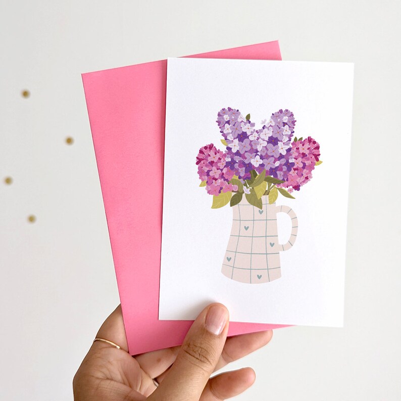 Carta bouquet lilla immagine 4