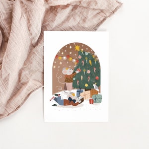 Carte Noël Petites Souris