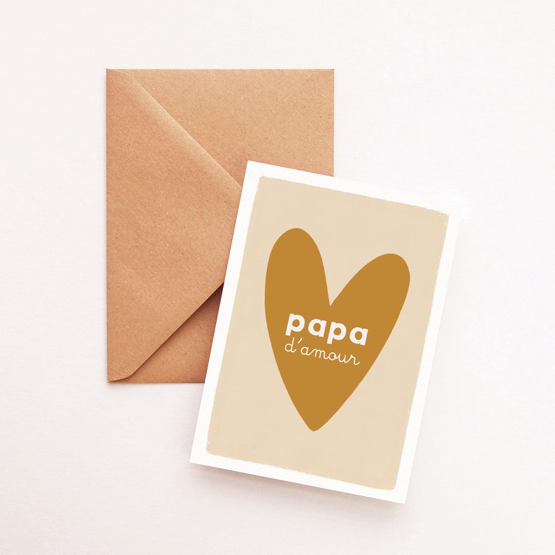 Carte coeur papa d'amour Fête des pères image 2